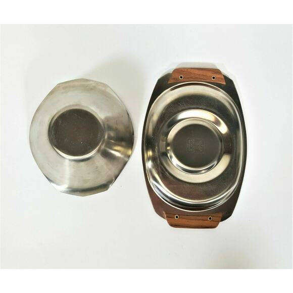 Vintage Monarch Mark III Stainless Steel Sauce/Gravy Boat & Tray MCM - Picture 6 of 7